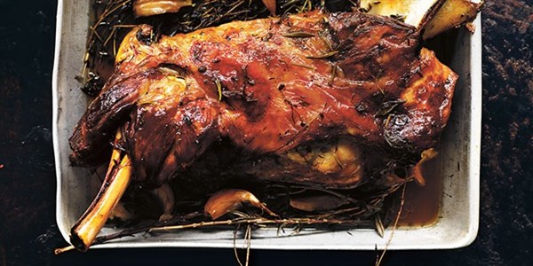 Slow-roasted lamb shoulder
