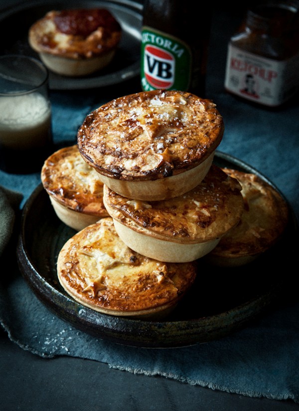 Slow roasted lamb, white wine and rosemary Aussie pies recipe Eat
