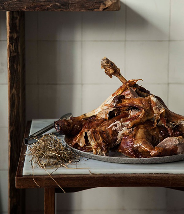 Slow-roasted lamb with citrus