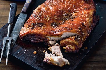 Slow-roasted pork belly