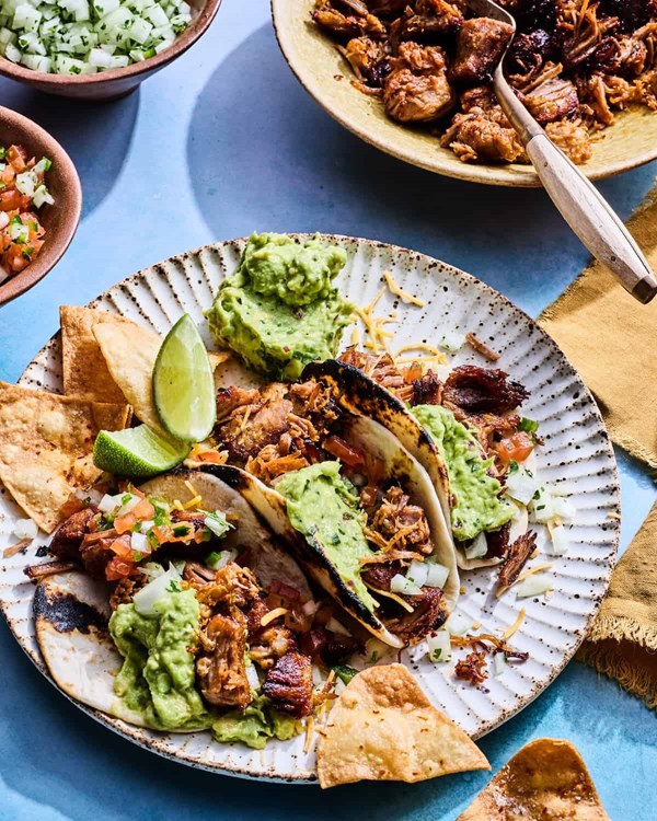 Slow roasted pork carnitas 