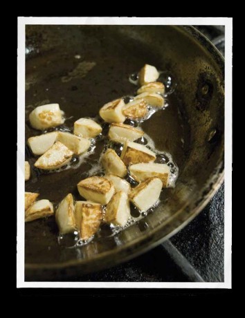Slow-roasted pork shoulder with turnips and rutabagas