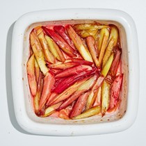 Slow-roasted rhubarb