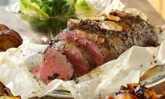 Slow roasted Scotch fillet with vino cotto & rosemary