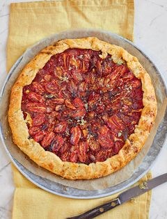 Slow-roasted tomato and goat's curd galette