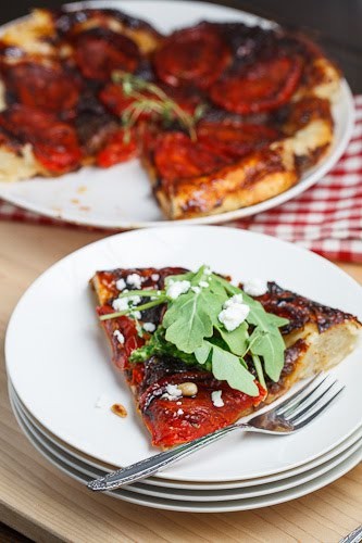 Slow roasted tomato tatin