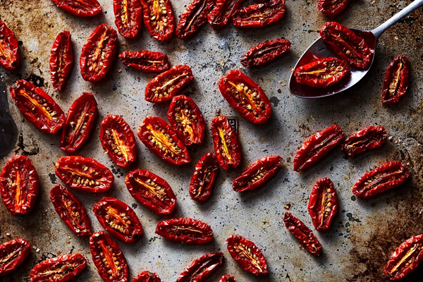 Slow-roasted tomatoes with sea salt & ground coriander