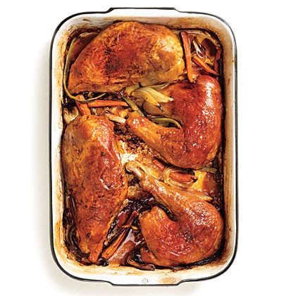 Slow roasted turkey with cream gravy