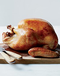 Slow-roasted turkey with herb salt
