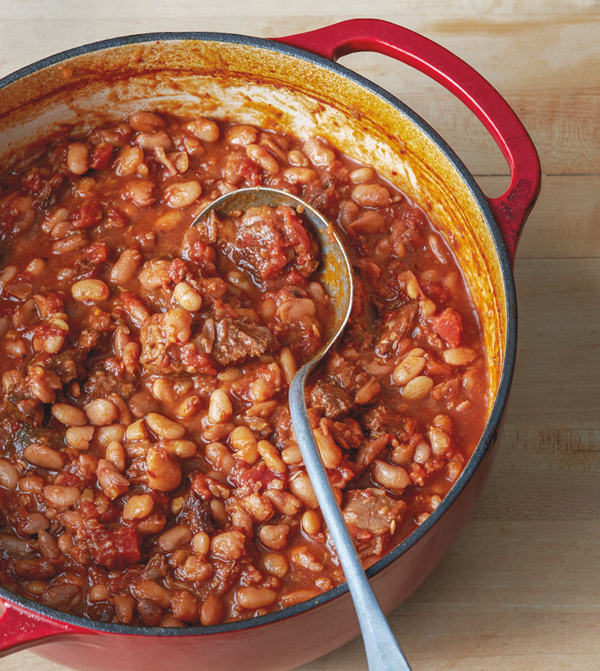 Slow-simmered beef chili