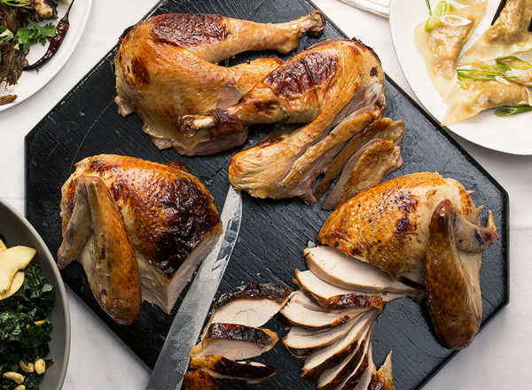 Slow-smoked and spice-brined turkey