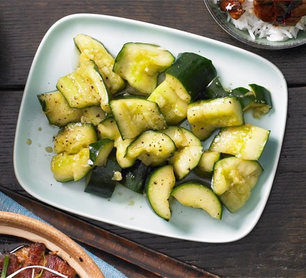 Smacked cucumber pickles