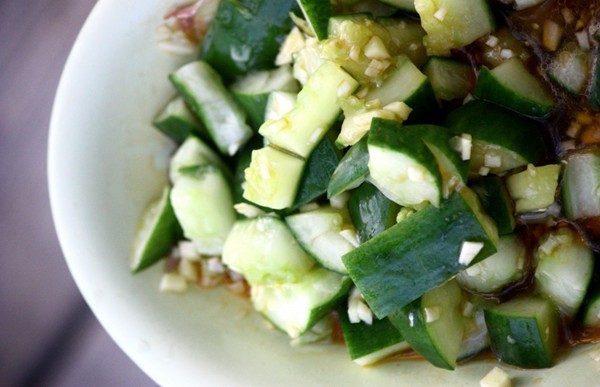 Smacked cucumber salad