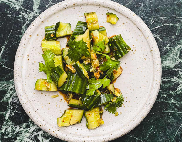 Smacked cucumber salad