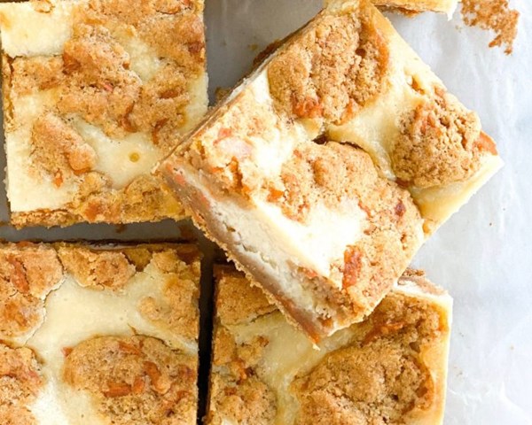 Small-batch carrot cake cheesecake bars