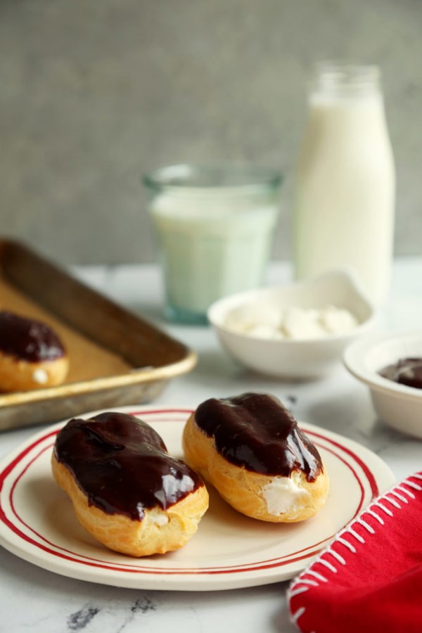 Small-batch chocolate eclairs