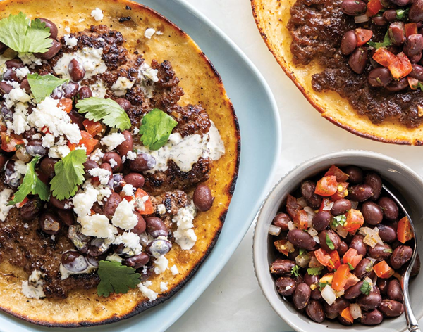 Smash burger tacos
