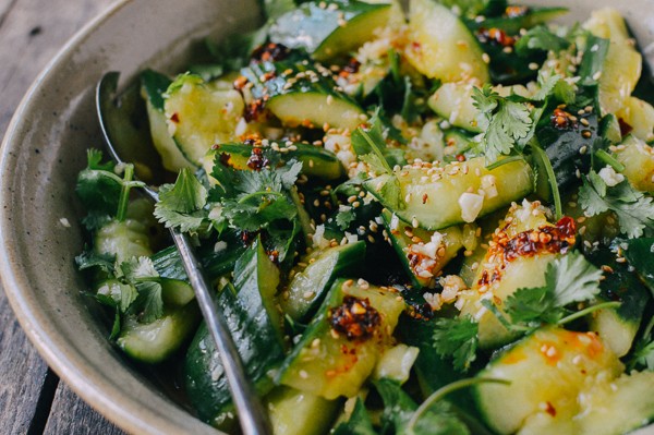 Smashed Asian cucumber salad