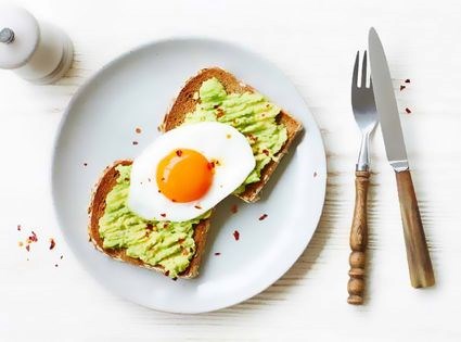 Smashed avocado on toast