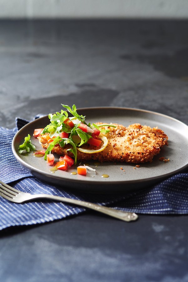 Smashed chicken scaloppine