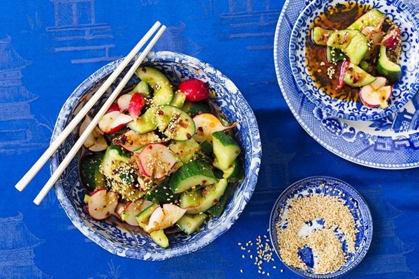Smashed cucumber & radish pickle