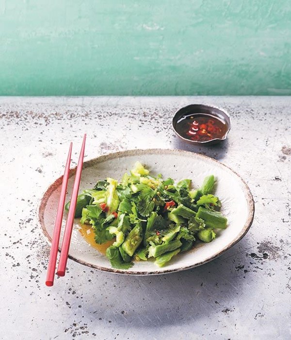 Smashed cucumber salad