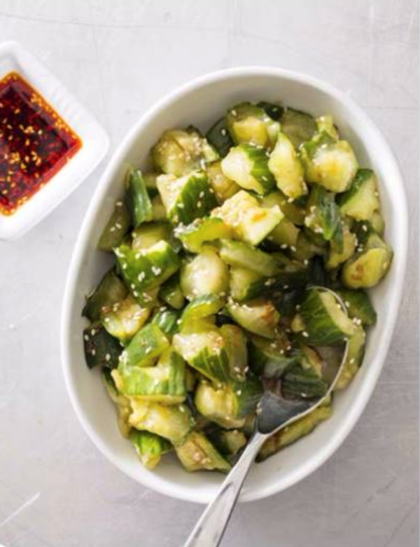 Smashed cucumber salad