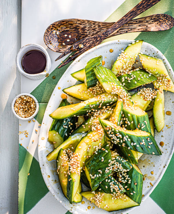 Smashed cucumber salad