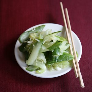 Smashed cucumbers with ginger