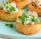 Smashed feta, pea & mint vol-au-vents