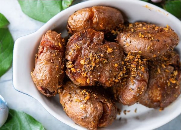 Smashed Greek potatoes