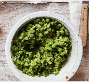 Smashed minted peas