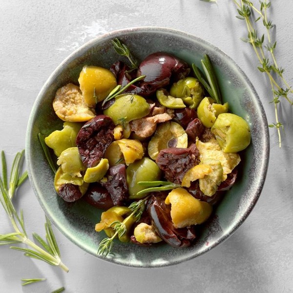 Smashed olives