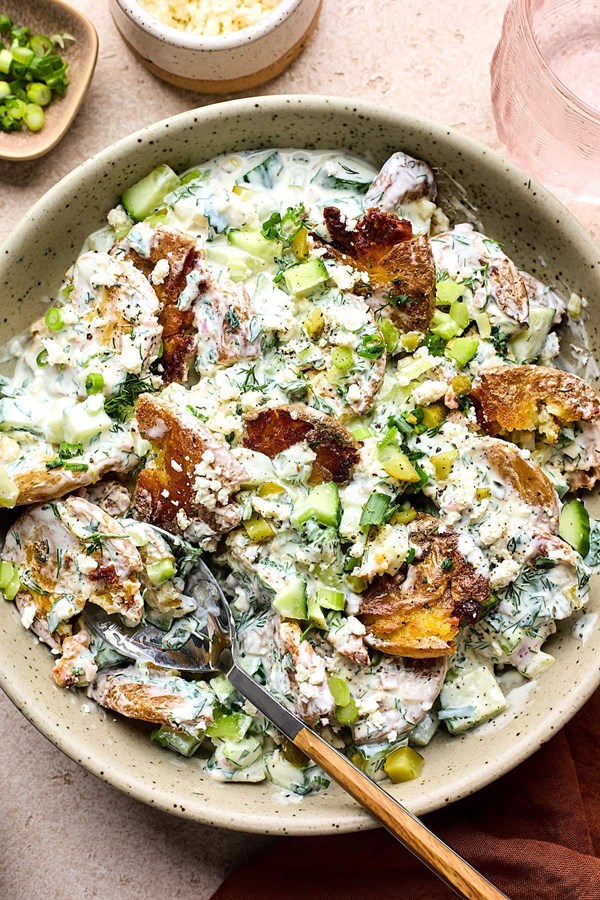 Smashed potato salad