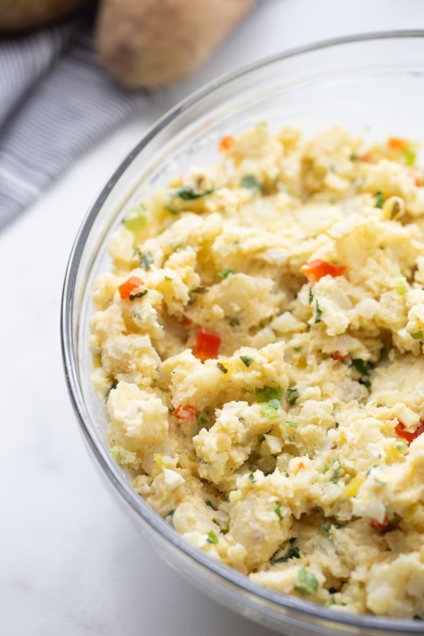 Smashed potato salad