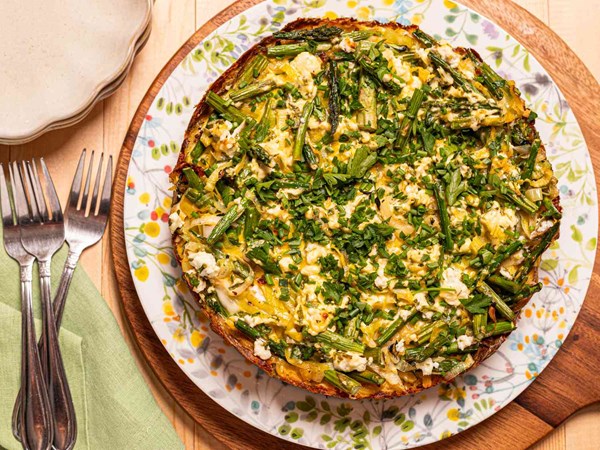 Smashed potato tart