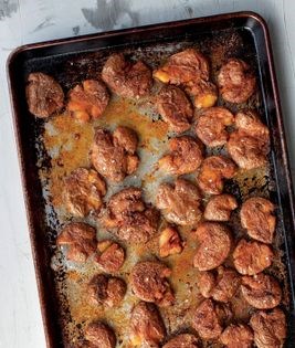 Smashed potatoes with paprika salt