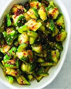 Smashed Sichuan cucumbers