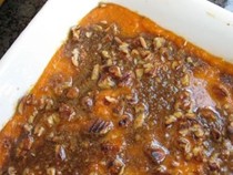 Smashed yams with maple pecan crust