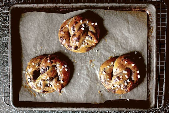 Smitten Kitchen's chocolate chip brioche pretzels