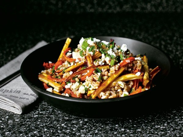 Smitten Kitchen's honey and harissa farro salad (Cook the Book)