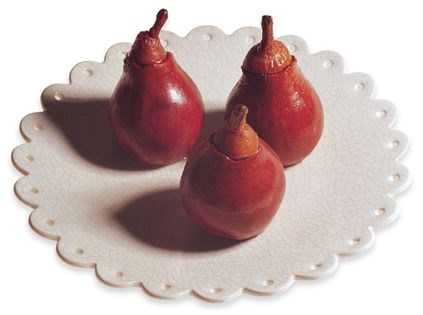 Smoke-roasted pears