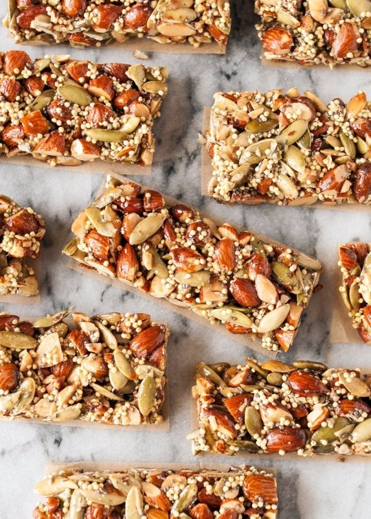 Smoked almond snack bars