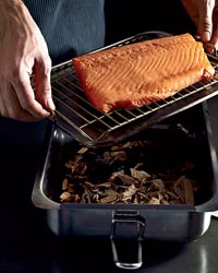 Smoked and cured salmon with orange zest