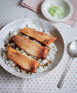 Smoked and robata'ed salmon belly
