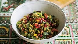 Smoked aubergine salad (Mkhabasa)