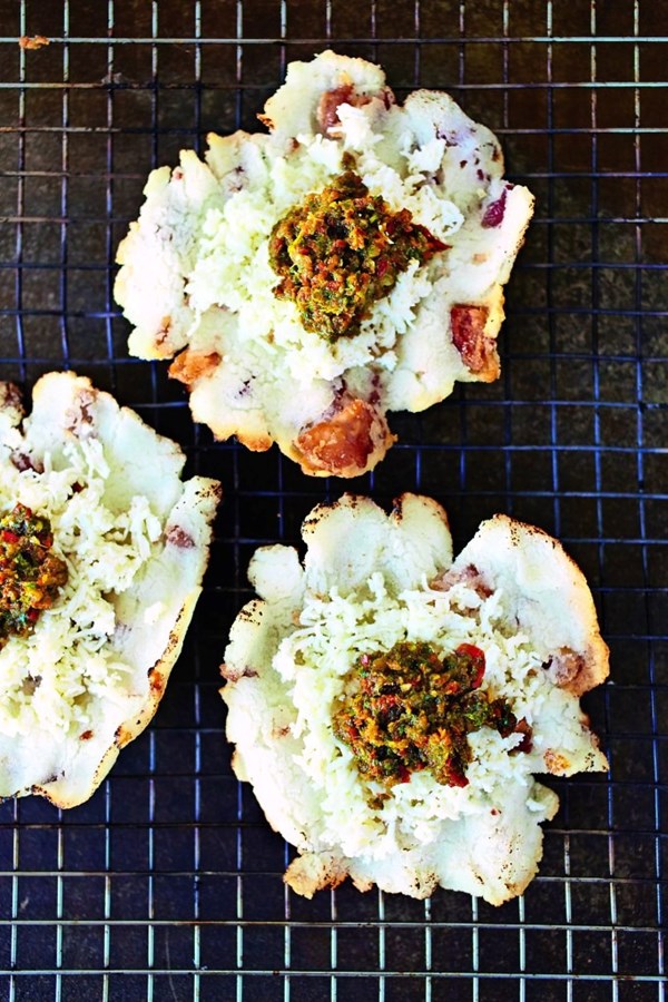 Smoked bacon arepas