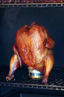Smoked beer can chicken