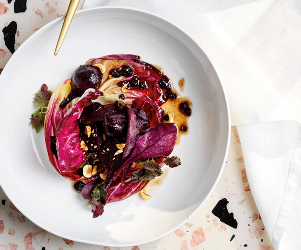 Smoked beetroot, agrodolce and hazelnuts [Beach Byron Bay, NSW]