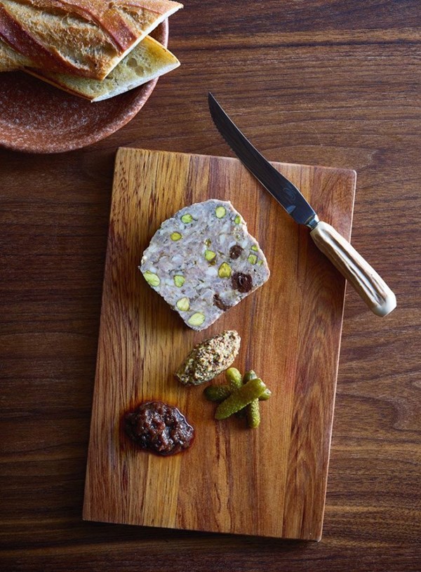 Smoked boar hock terrine